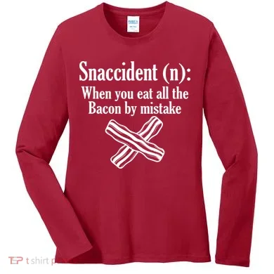 Snaccident Definition Bacon Women's Long Sleeve Shirt
