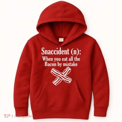 Snaccident Definition Bacon Kids Hoodie