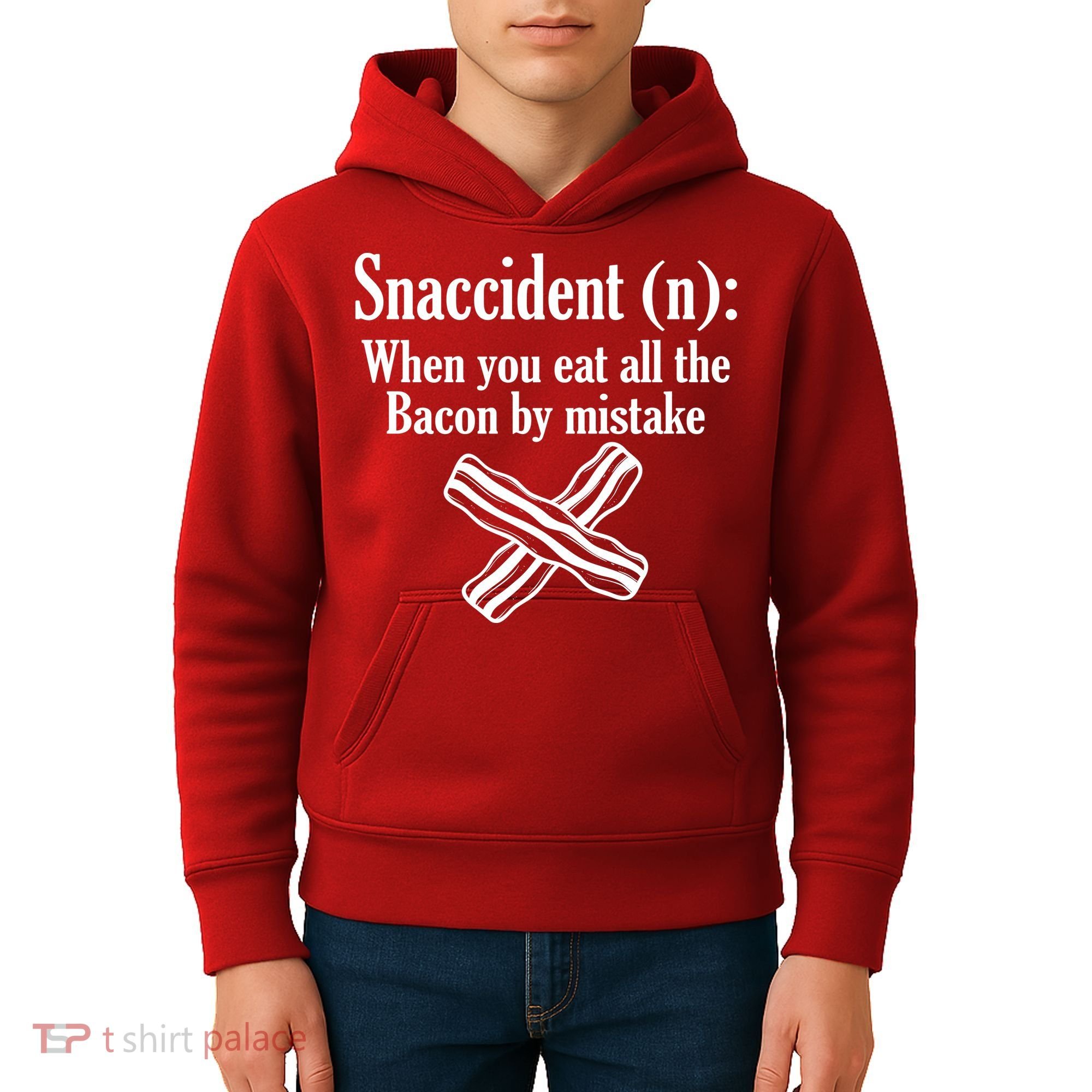 Snaccident Definition Bacon Kids Hoodie
