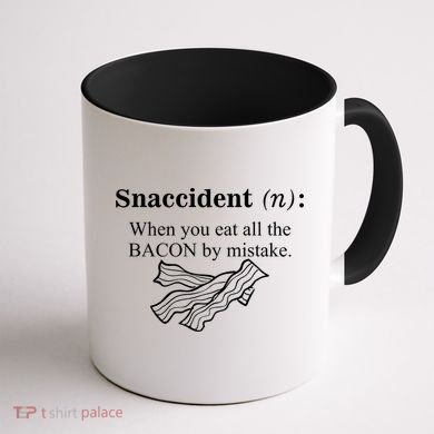 Snaccident Definition When You Eat All The Bacon Coffee Mug back