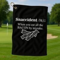 Snaccident Definition When You Eat All The Bacon Golf Towel thumb 1