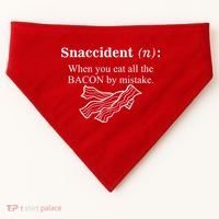 Snaccident Definition When You Eat All The Bacon USA-Made Doggie Bandana thumb 0