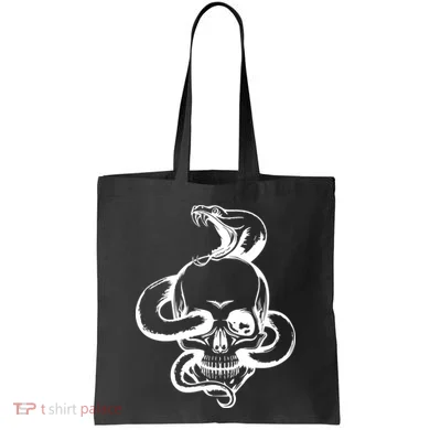 Snake Skull  Tote Bag