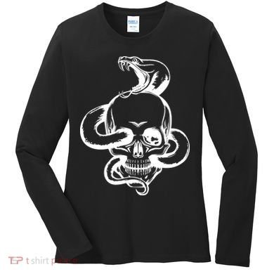 Snake Skull  Women's Long Sleeve Shirt