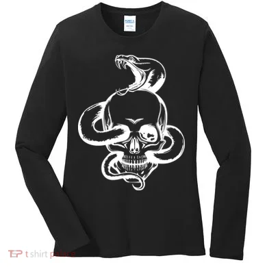 Snake Skull  Women's Long Sleeve Shirt
