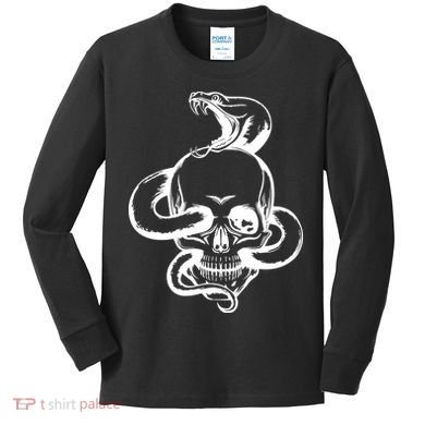 Snake Skull  Kids Long Sleeve Shirt