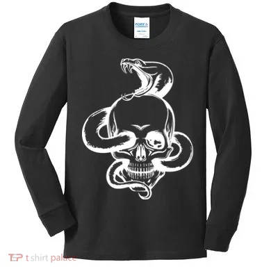 Snake Skull  Kids Long Sleeve Shirt