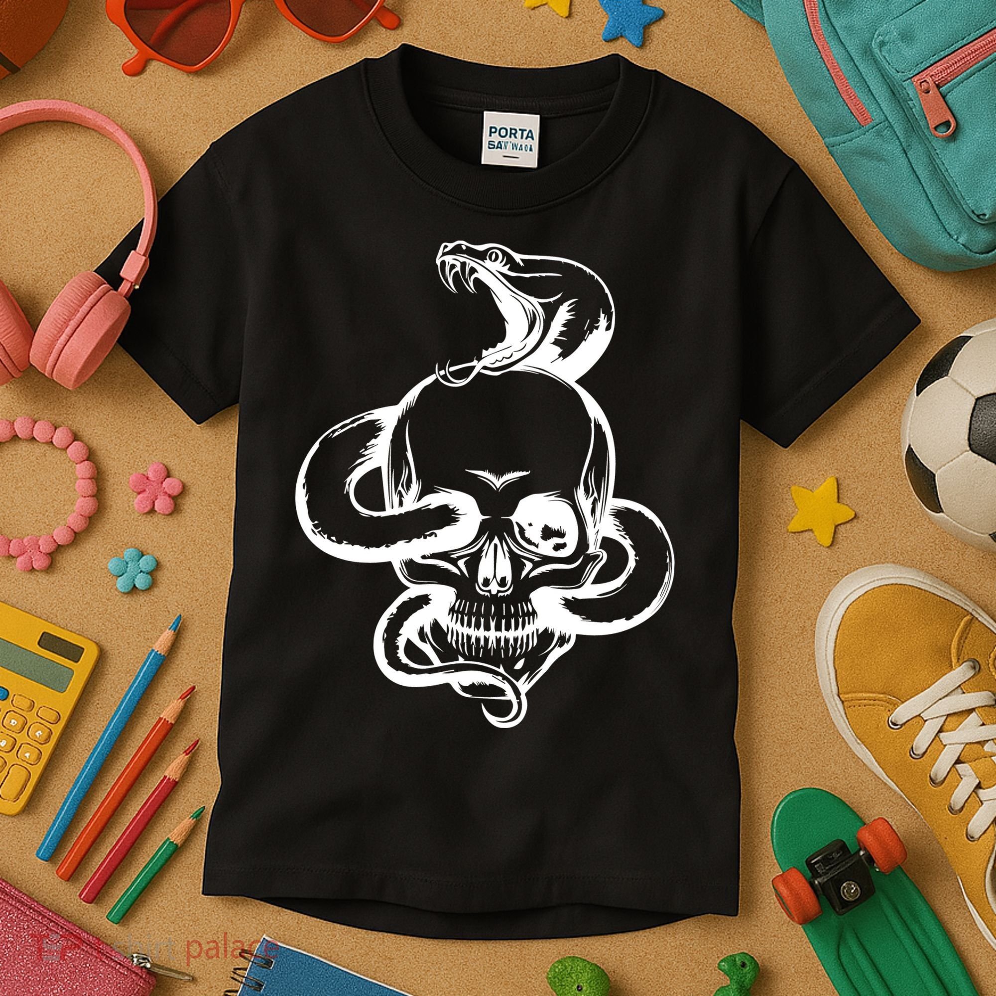 Snake Skull  Kids T-Shirt