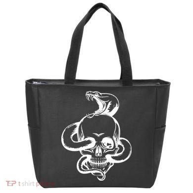 Snake Skull  Tote Bag