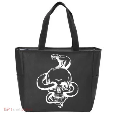 Snake Skull  Tote Bag