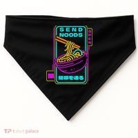 Send Noodle Bowl Funny Ra Noods Anime Japan Neon Glow Tee USA-Made Doggie Bandana thumb 0