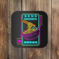 Send Noodle Bowl Funny Ra Noods Anime Japan Neon Glow Tee Coaster thumb 0
