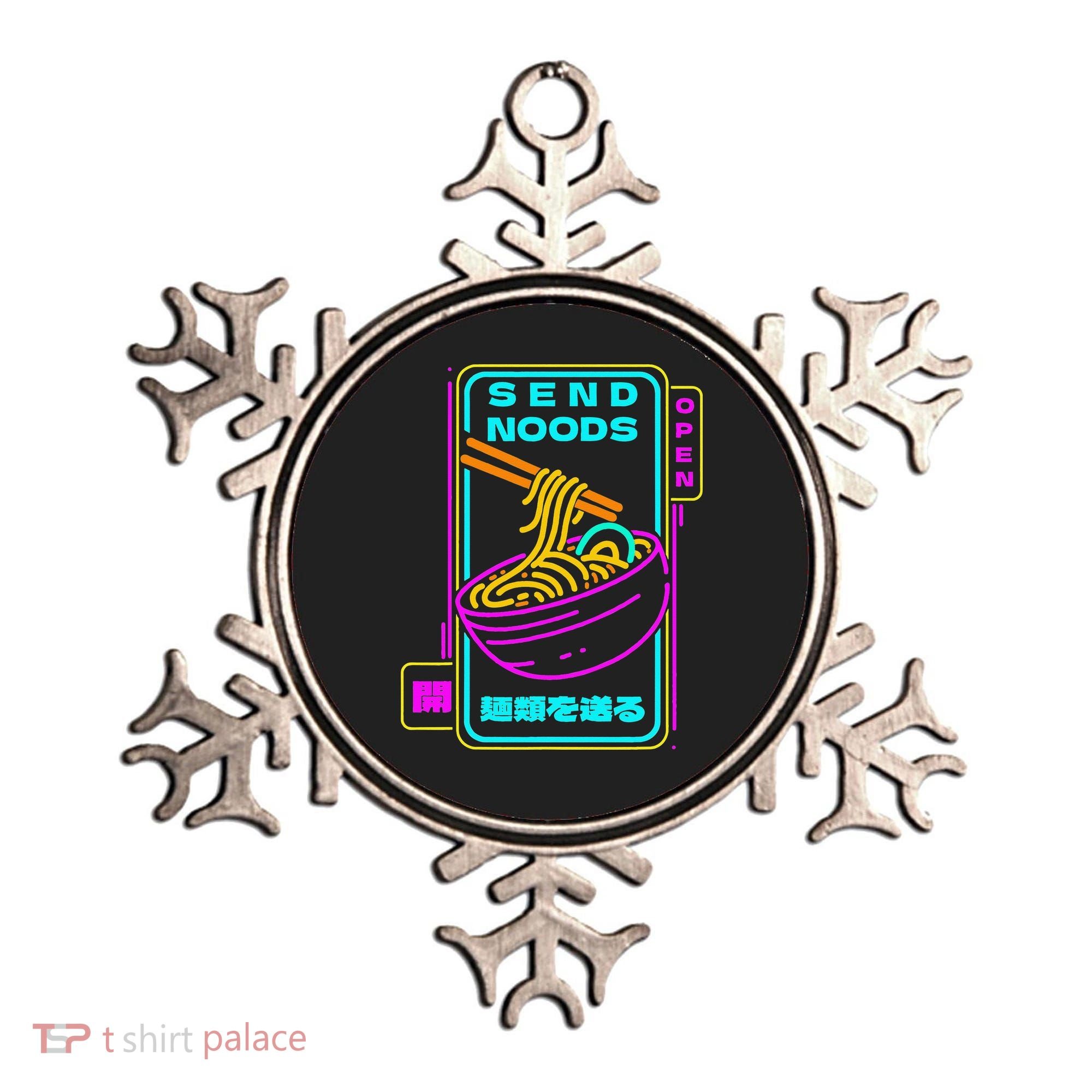 Send Noodle Bowl Funny Ra Noods Anime Japan Neon Glow Tee Ornament