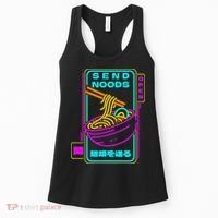 Send Noodle Bowl Funny Ra Noods Anime Japan Neon Glow Tee Women's Tank Top thumb 0