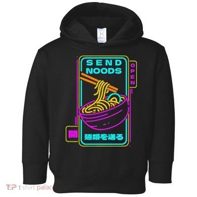 Send Noodle Bowl Funny Ra Noods Anime Japan Neon Glow Tee Toddler Hoodie