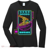 Send Noodle Bowl Funny Ra Noods Anime Japan Neon Glow Tee Women's Long Sleeve Shirt thumb 0