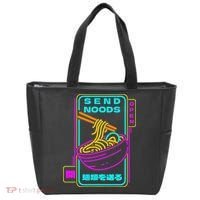 Send Noodle Bowl Funny Ra Noods Anime Japan Neon Glow Tee Tote Bag thumb 0