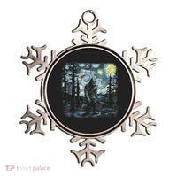 Starry Night Bigfoot Funny Sasquatch Van Gogh Ornament thumb 0