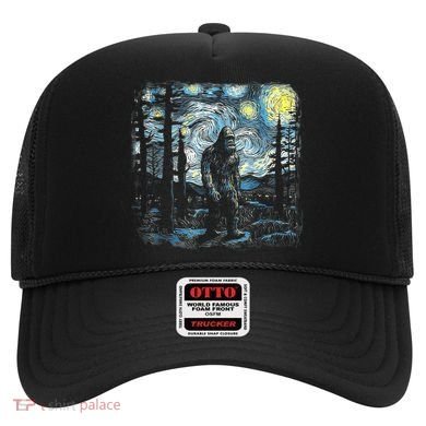 Starry Night Bigfoot Funny Sasquatch Van Gogh Hat