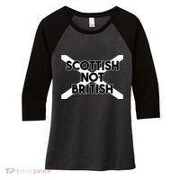 Scottish Not British Scottish Independence Women's Tri-Blend 3/4-Sleeve Raglan Shirt thumb 0
