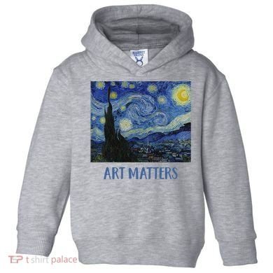 Starry Night By Vincent Van Gogh Art Matters Toddler Hoodie
