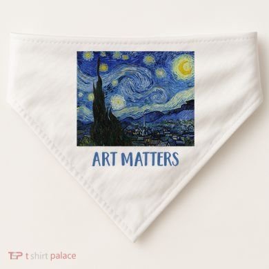Starry Night By Vincent Van Gogh Art Matters USA-Made Doggie Bandana
