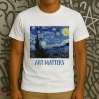 Starry Night By Vincent Van Gogh Art Matters T-Shirt thumb 3