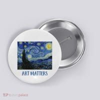 Starry Night By Vincent Van Gogh Art Matters Button thumb 0