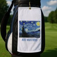 Starry Night By Vincent Van Gogh Art Matters Golf Towel thumb 2