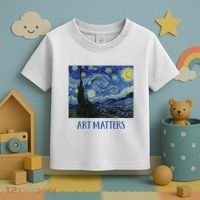 Starry Night By Vincent Van Gogh Art Matters Toddler T-Shirt thumb 3