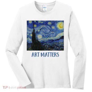 Starry Night By Vincent Van Gogh Art Matters Women's Long Sleeve Shirt