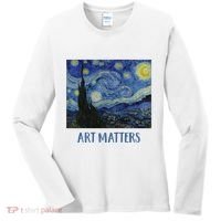 Starry Night By Vincent Van Gogh Art Matters Women's Long Sleeve Shirt thumb 0