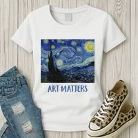 Starry Night By Vincent Van Gogh Art Matters Women's T-Shirt thumb 3