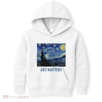 Starry Night By Vincent Van Gogh Art Matters Kids Hoodie thumb 0