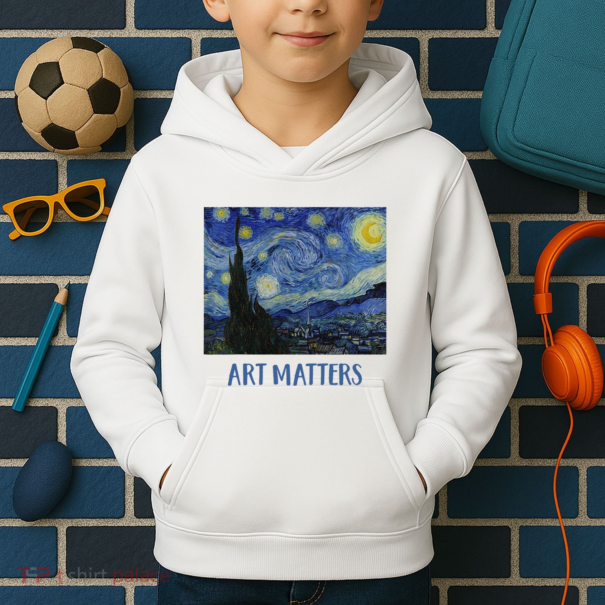 Starry Night By Vincent Van Gogh Art Matters Kids Hoodie
