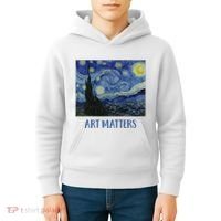 Starry Night By Vincent Van Gogh Art Matters Kids Hoodie thumb 4