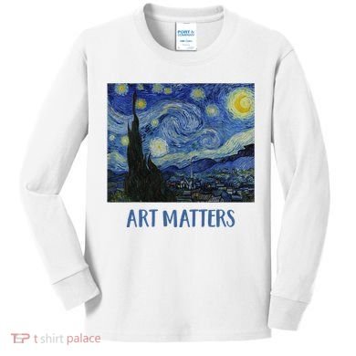 Starry Night By Vincent Van Gogh Art Matters Kids Long Sleeve Shirt