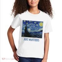 Starry Night By Vincent Van Gogh Art Matters Kids T-Shirt thumb 2