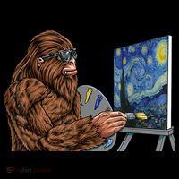 Starry Night Bigfoot Painting Funny Sasquatch Graphic Art Coffee Mug thumb 5