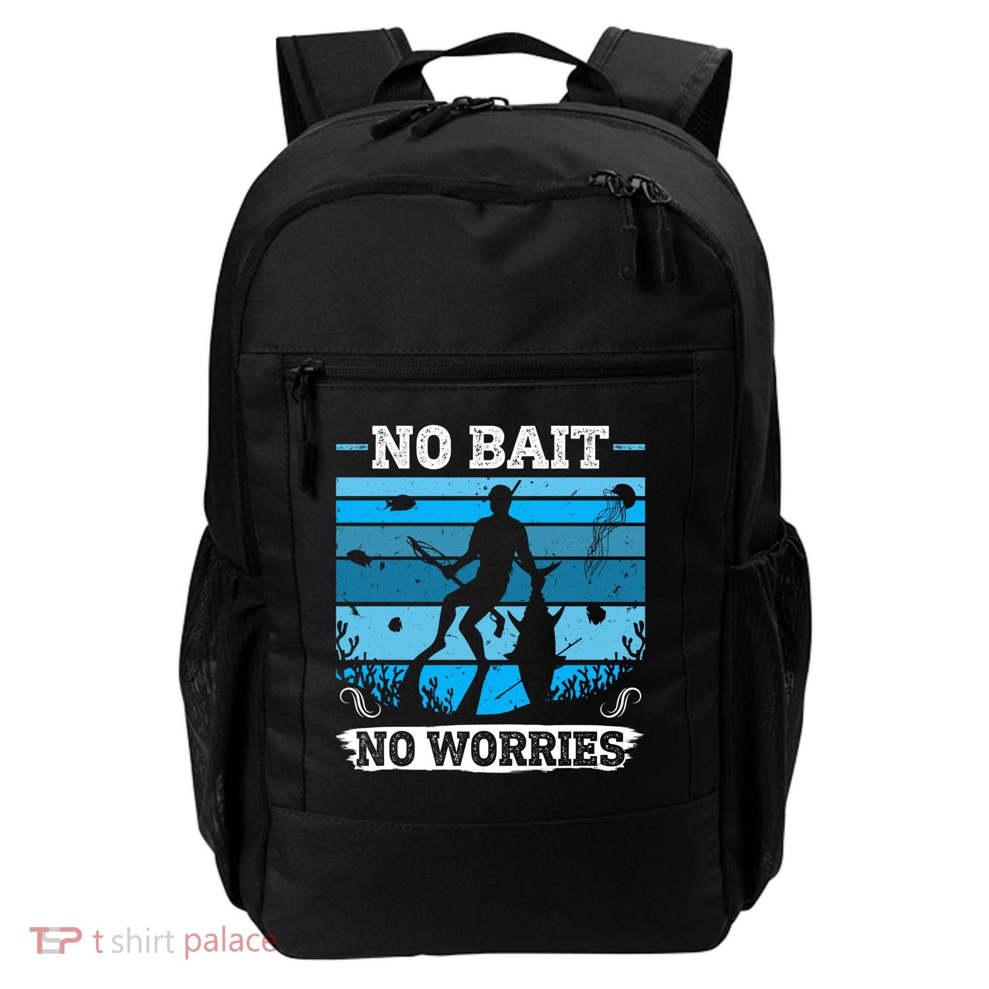Spearfishing No Bait No Problem Dive Fish Hunt Spear Fishes Gift Backpack