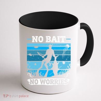 Spearfishing No Bait No Problem Dive Fish Hunt Spear Fishes Gift Coffee Mug back