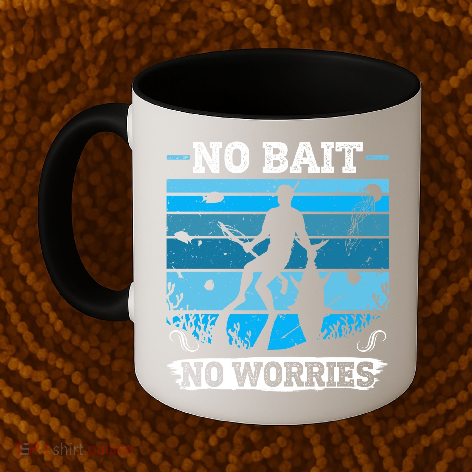 Spearfishing No Bait No Problem Dive Fish Hunt Spear Fishes Gift Coffee Mug