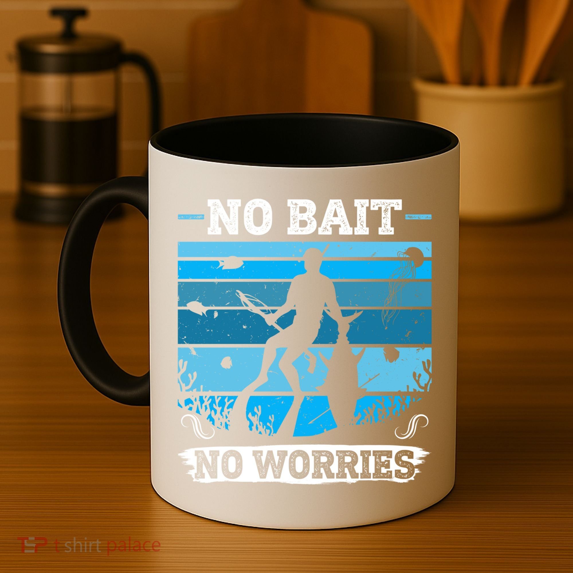 Spearfishing No Bait No Problem Dive Fish Hunt Spear Fishes Gift Coffee Mug