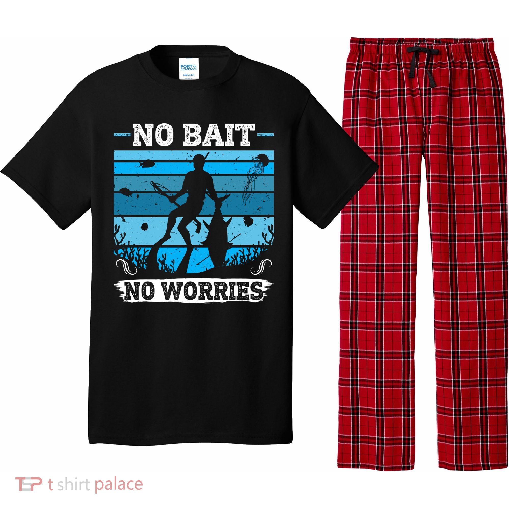 Spearfishing No Bait No Problem Dive Fish Hunt Spear Fishes Gift Pajama Set