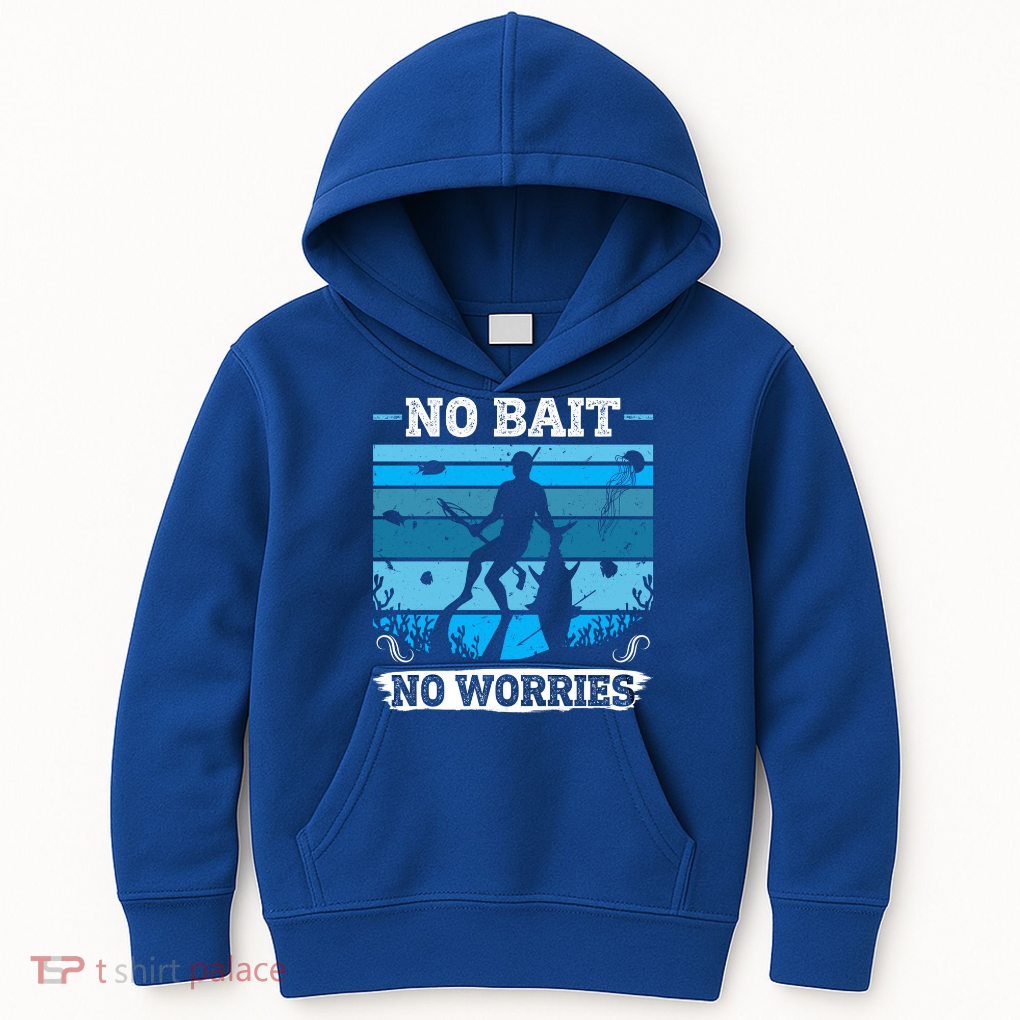 Spearfishing No Bait No Problem Dive Fish Hunt Spear Fishes Gift Kids Hoodie
