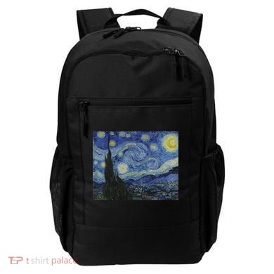 Starry Night By Vincent Van Gogh Famous Painting Gift Backpack