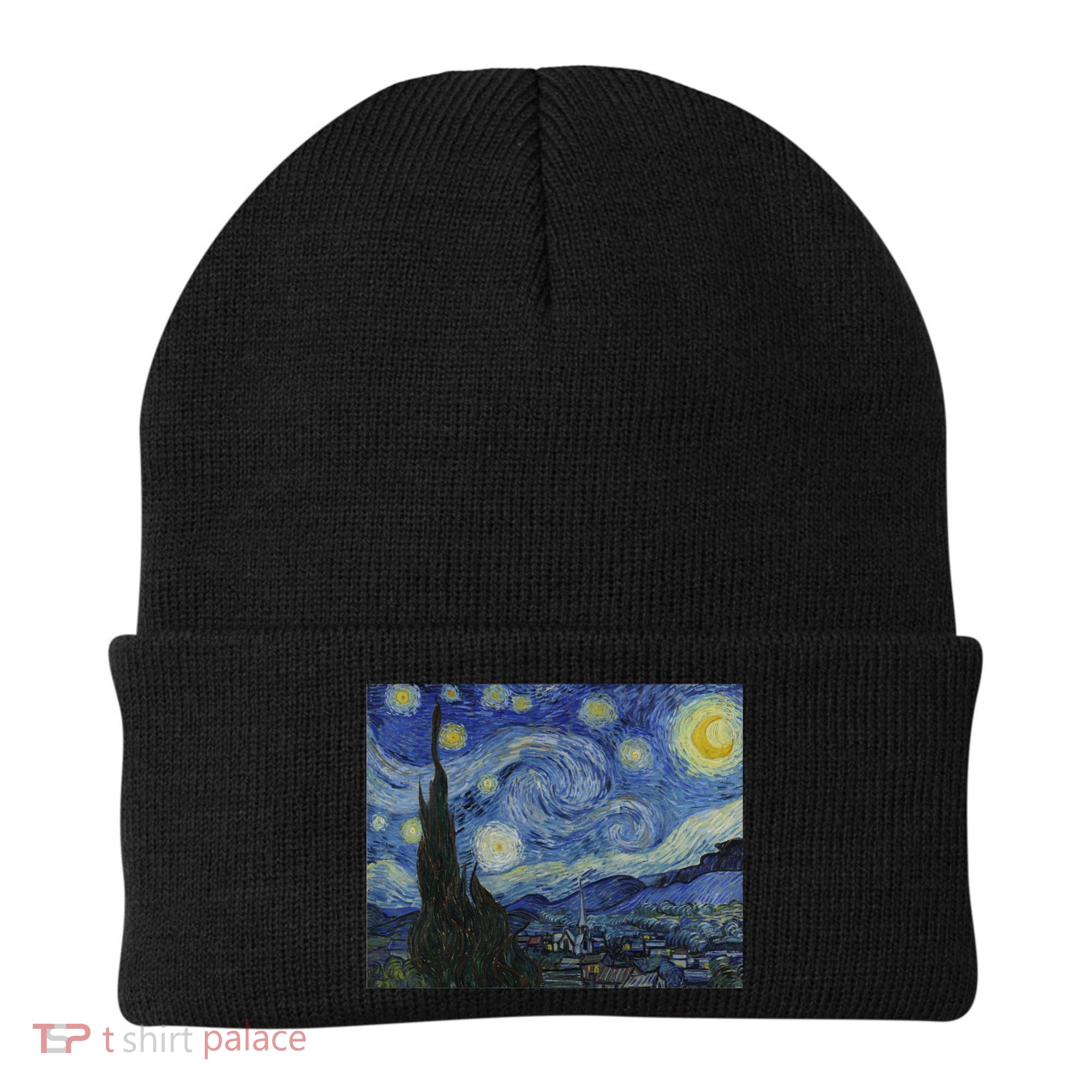 Starry Night By Vincent Van Gogh Famous Painting Gift Beanie
