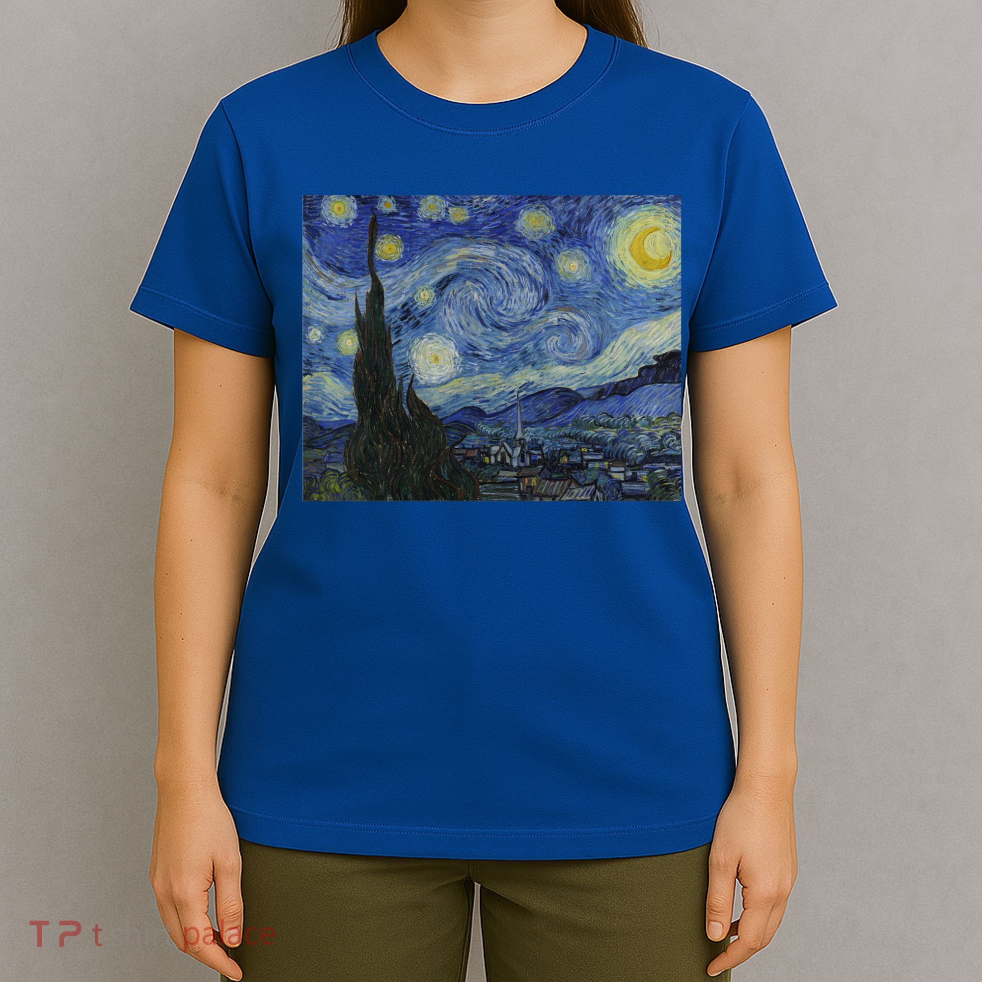 Starry Night By Vincent Van Gogh Famous Painting Gift T-Shirt