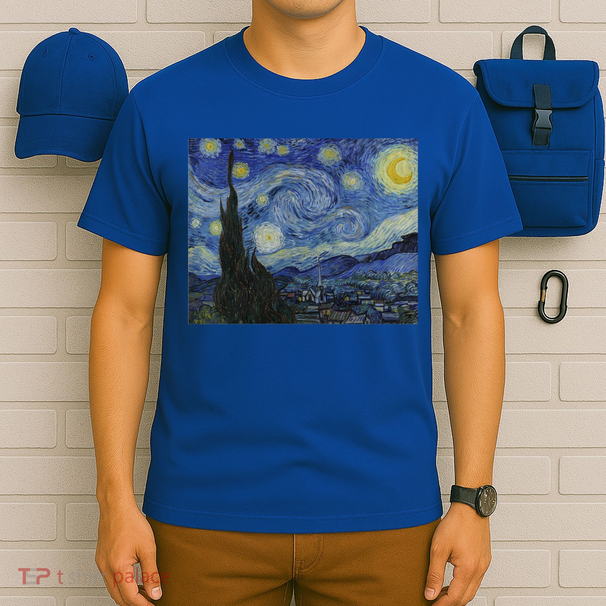 Starry Night By Vincent Van Gogh Famous Painting Gift T-Shirt