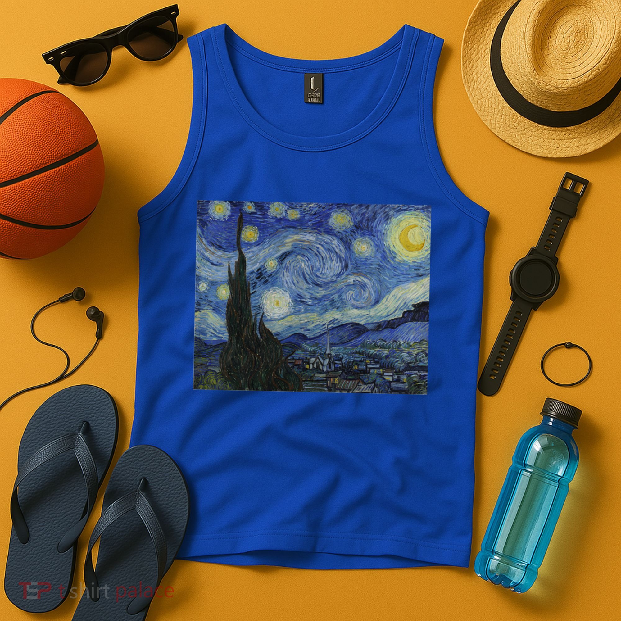 Starry Night By Vincent Van Gogh Famous Painting Gift Tank Top